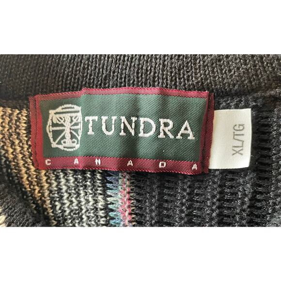 Tundra Canada 3D Knit Sweater XL Coogi Style Textured Vintage Mercerized Cotton - Picture 2 of 13